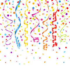 7 Streamers & Confetti 7 Colors Mix