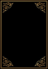 K&ouml;şe desenleri siyah fonda