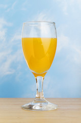 Juice against sky