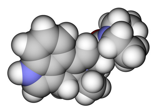LSD space filling molecular model