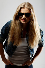 Fototapeta premium Fashionable young woman. Studio shot