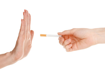 Stop smoking isolateed on white