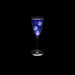 Wine glass isolate with black