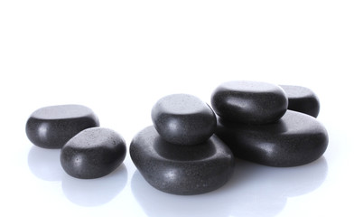 Spa stones isolated on white