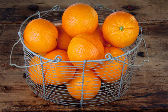 Oranges in a basket