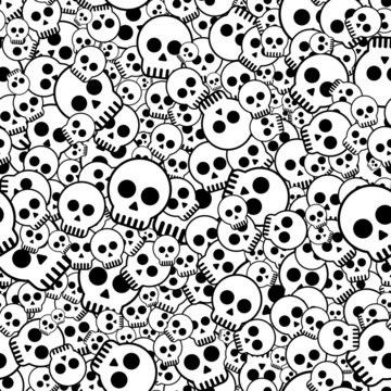 seamless pattern with skulls, vector