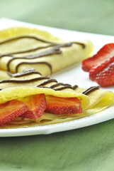 crepes alle fragole e nutella