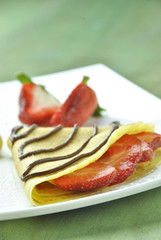 crepes alle fragole e nutella