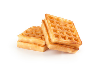 Waffles on white