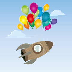 ballon rakete kind