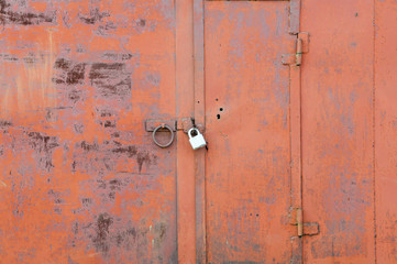 The lock on gate