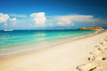 Nice natural beach at summer
