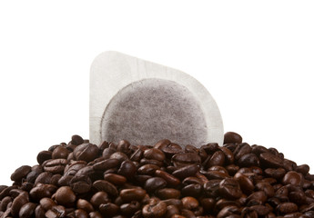 Naklejka premium Cialda su montagna di caffè