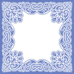 Template frame  design for card. Vintage Lace Doily