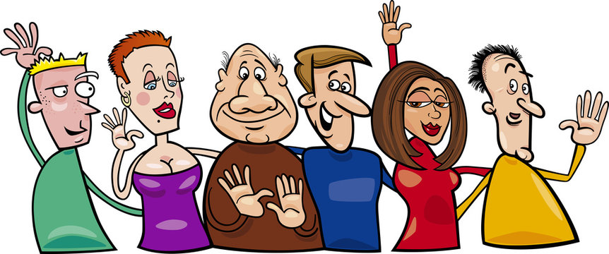 Group of happy people