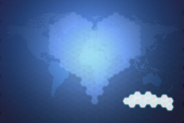 Digital love valentine background futuristic minimalist concepts