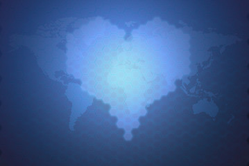 Obraz premium Digital love valentine background futuristic minimalist concepts