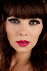 Fototapeta premium beautiful woman with glamour hairstyle and make up
