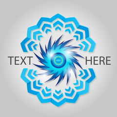 Blue abstract element