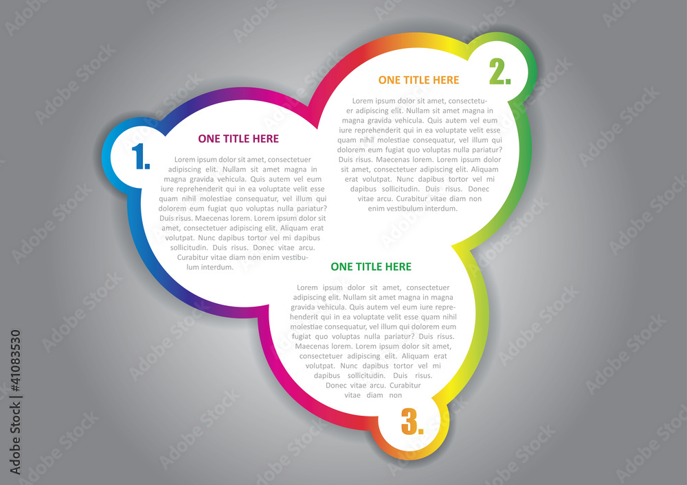 Aufkleber abstract vector background triple bubble
