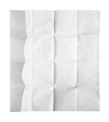 Crumpled paper isolated on white background