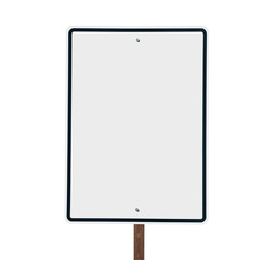 Blank white vertical road sign isolated. © trekandphoto