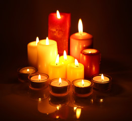 Burning candles