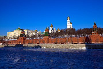 Fototapeta premium Moscow Kremlin in winter. Russia