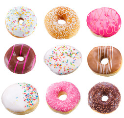 set with different donuts