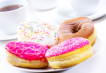 donuts with coffee