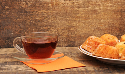 Afternoon tea served with a gourmet cupcake