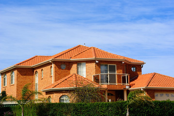 House with terracotta roof tiles