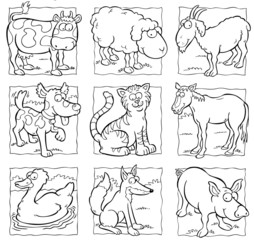 cartoon animal collection