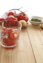 Fresh salad with tomatoes