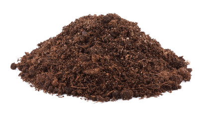 Pile of soil for plant