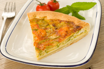 Tortino di zucchine e gamberetti