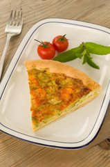 Tortino di zucchine e gamberetti