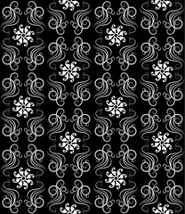 Seamless pattern in black and white