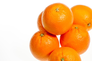 Six orange close up