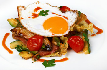 roasted bacon with potato