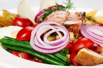 Fried meat with vegetables