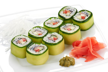 Japanese sushi rolls.