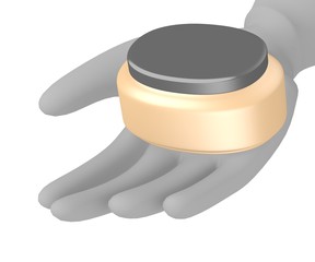 3d render of cartoon character with creme