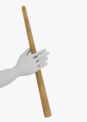 3d render of cartoon character with magic wand