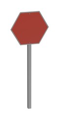 3d render of traffic sign