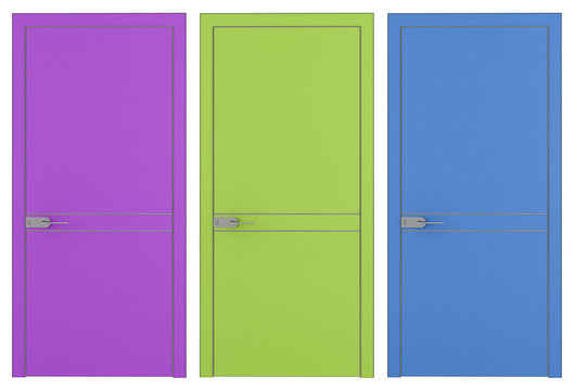 Three modern doors