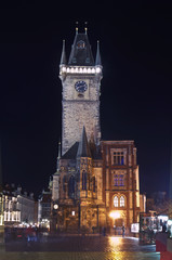 Fototapeta premium Old Town Hall Clock Tower, Prague, Czech Republic.