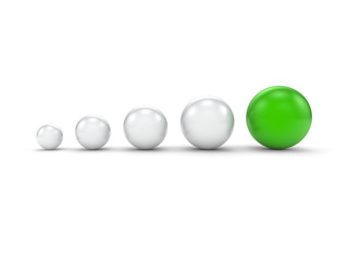 Individuality balls 3d render illustration