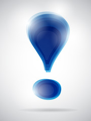 blue exclamation mark