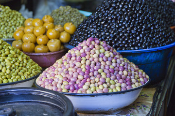 Photo of different types of olives